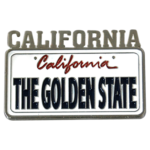 California License Plate Metal Magnet