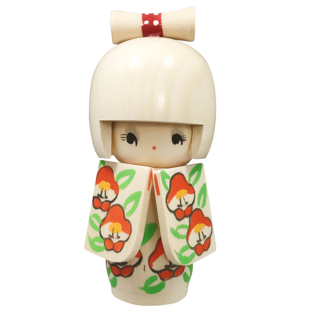 Japanese Kokeshi Doll - Girl in Kimono, 5H