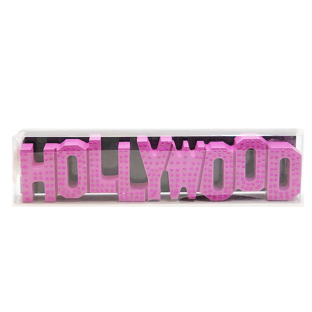 Hollywood Sign Replica with Rhinestones - Pink Wood, 8L, photo-2