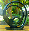 African Sculpture - Eternity, 13H Shona Stone