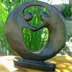 African Sculpture - Dancing Couple, 12H Shona Stone