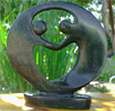 African Sculpture - Dancing Couple, 11H Shona Stone
