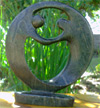 African Sculpture - Dancing Couple, 13H Shona Stone