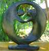 African Sculpture - Dancing Couple, 11H Shona Stone