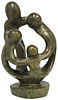 African Sculpture - Family of Four, 7.5
