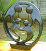 African Sculpture - FAMILY OF FOUR, 11H Shona Stone