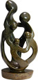 African Sculpture - Family of Five, 16H Shona Stone