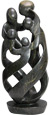 African Sculpture - Family of Five, 16H Shona Stone