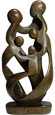 African Sculpture - Family of Five, 16H Shona Stone