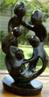 African Sculpture - Stone Family 5 Heads, 12H Shona Stone