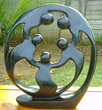 African Sculpture - STONE Family 5 HEADS, 12H Shona Stone