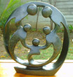 African Sculpture - STONE FAMILY 5 HEADS, 12H Shona Stone