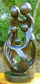 African Sculpture - Stone FAMILY 5 heads, 16H Shona Stone