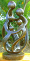 African Sculpture - Stone FAMILY 5 heads, 15H Shona Stone