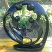 African Sculpture - Family of Five Circle, 12H Shona Stone