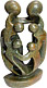 African Sculpture - Family Of Six, 9.5H Shona Stone