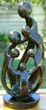 African Sculpture - Stone Family 6 heads, 16H Shona Stone