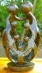 African Sculpture - Stone FAMILY 7 heads, 13H Shona Stone