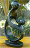 African Sculpture - Mother & child, 8H Shona Stone