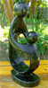 African Sculpture - Mother & child, 8H Shona Stone