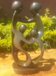 Family of 4 Heads, Stone Sculpture 11H