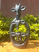 Family of 3 Giraffes, Stone Sculpture 10H