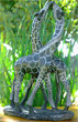 African Sculpture - Kissing Giraffes, 12H Shona Stone