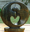 African Sculpture - Dancing Couple, 8H Shona Stone