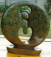 African Sculpture - Dancing Couple, 7H Shona Stone