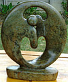 African Sculpture - Dancing Couple, 7H Shona Stone