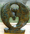 African Sculpture - Dancing Couple, 7H Shona Stone