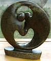 African Sculpture - Dancing Couple, 7H Shona Stone