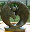 African Sculpture - Dancing Couple, 8H Shona Stone