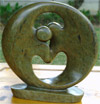 African Sculpture - Dancing Couple, 8H Shona Stone