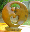 African Sculpture - Dancing Couple, 8H Shona Stone