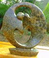 African Sculpture - Dancing Couple, 7H Shona Stone