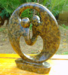 African Sculpture - Dancing Couple, 8H Shona Stone