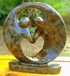 African Sculpture - Dancing Couple, 7H Shona Stone