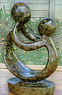 African Sculpture - Mother & child, 7H Shona Stone