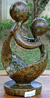 African Sculpture - Mother & child, 8H Shona Stone