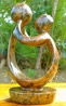 African Sculpture - Mother & child, 8H Shona Stone