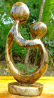 African Sculpture - Mother & child, 8H Shona Stone