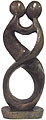 African Sculpture - Kissing Couple, 15H Shona Stone