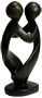 African Sculpture - Divine Couple, 8H Shona Stone