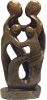 African Sculpture - Family of Four, 12H Shona Stone