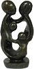 African Sculpture - Family Of Four, 8