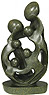 African Sculpture - Family Of Six, 11.5