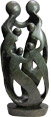 African Sculpture - Family of Six, 16.25H Shona Stone