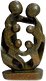 African Sculpture - Family Of Six, 9H Shona Stone