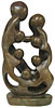African Sculpture - Family of Seven, 11H Shona Stone